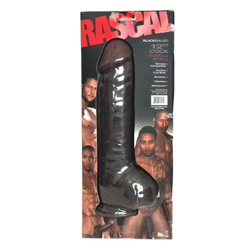 Dildo Black Balled 12in