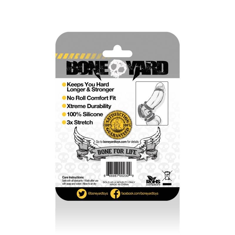 Boneyard Silicone Ring 30mm Grey