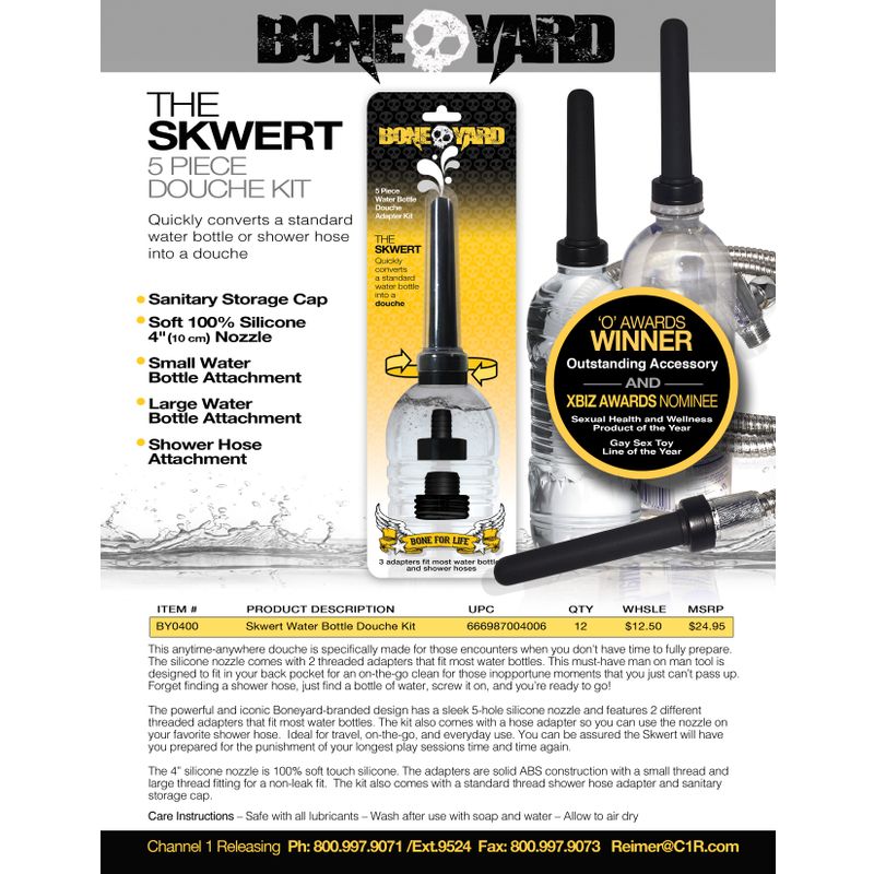 The Skwert 5 Pc Douche Kit Clamshell