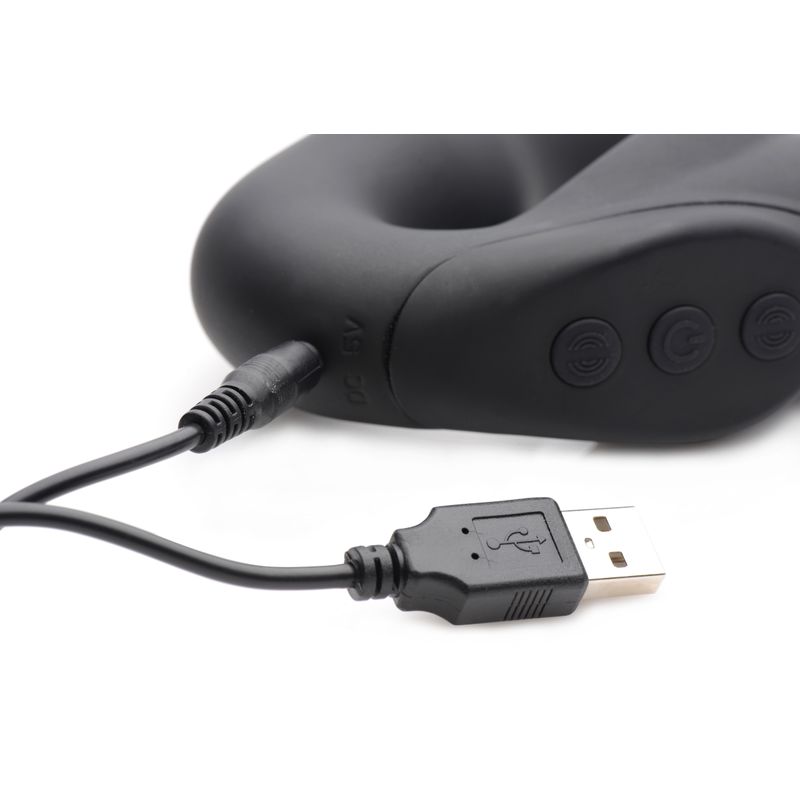 Evoke Rechargeable Vibrating Silicone Strapless Strap On