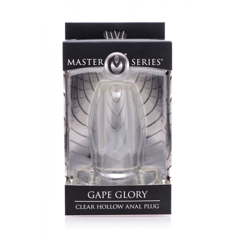 Gape Glory Clear Hollow Anal Plug Large