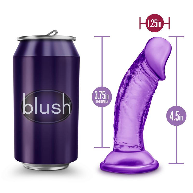 B Yours Sweet N Small Dildo with Suction Cup 4in Purple