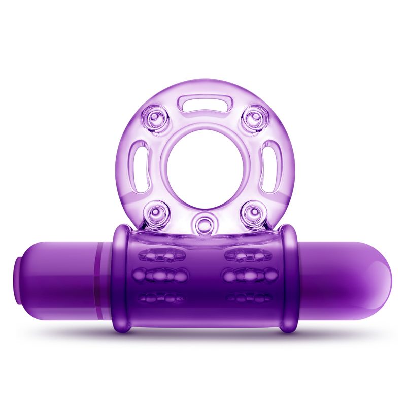 Play With Me Couples Play Vibrating Cock Ring Purple