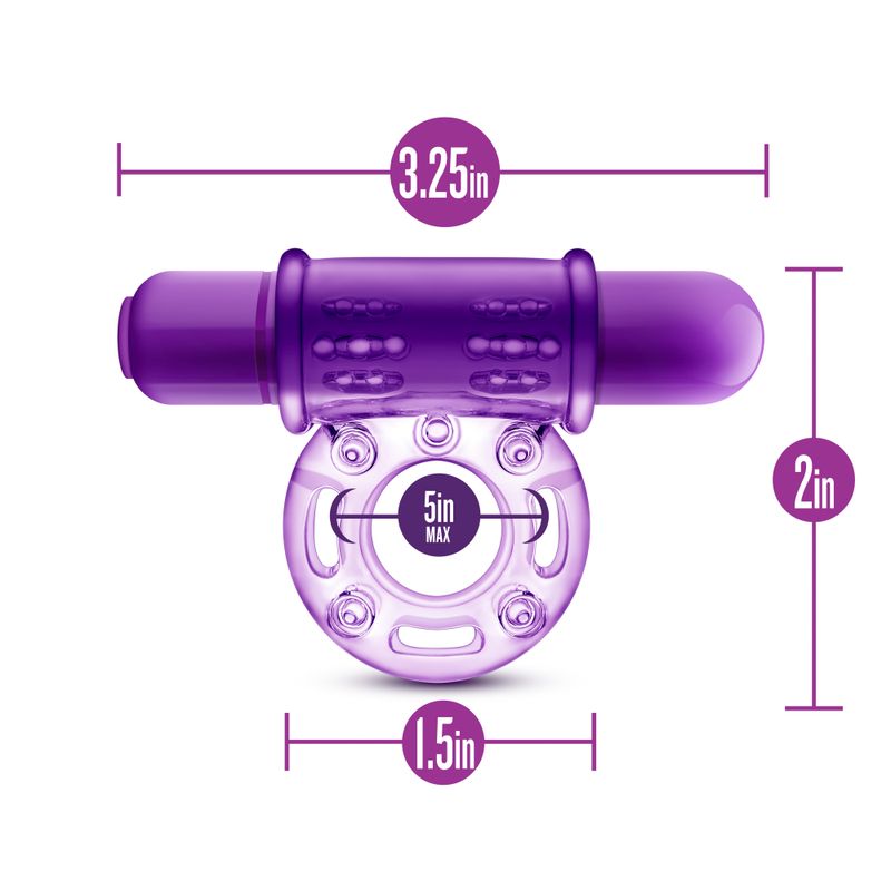 Play With Me Couples Play Vibrating Cock Ring Purple