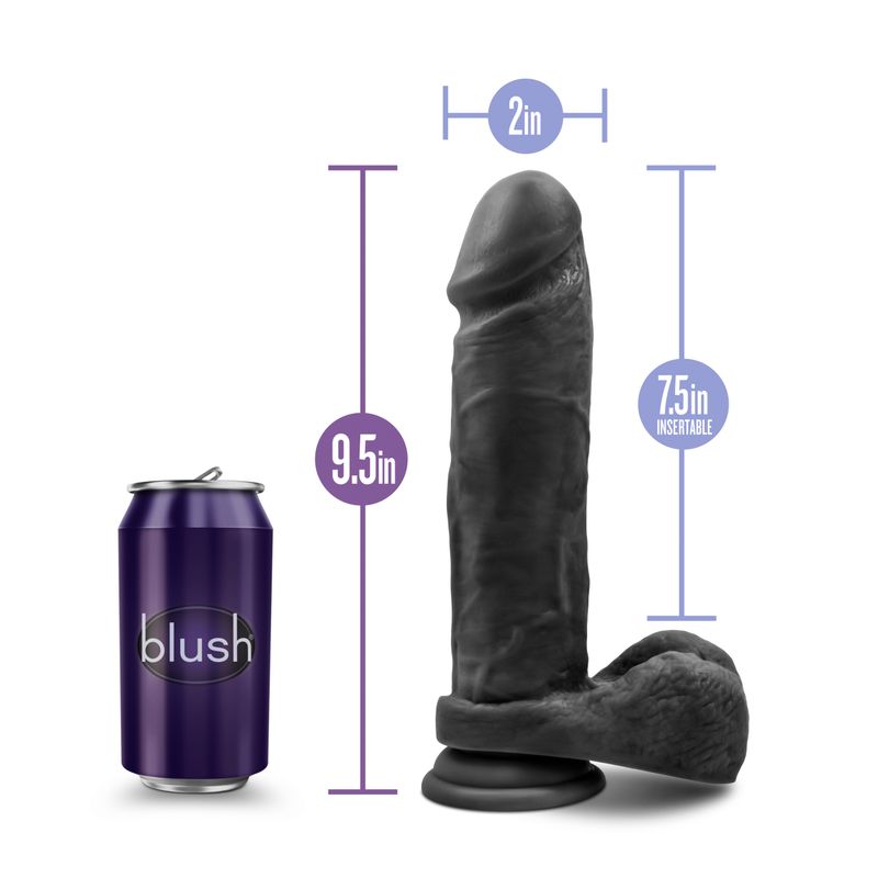 Au Naturel Bold Massive 9in Dildo Black
