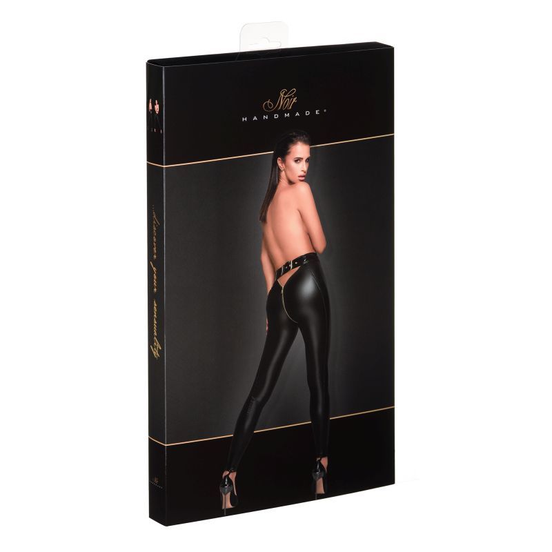 Low Cut Back Leggings w Gold Zipper