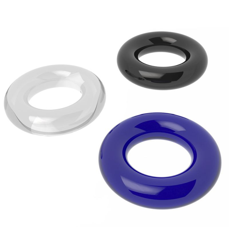 Coloured Triple Donut Cock Ring Set
