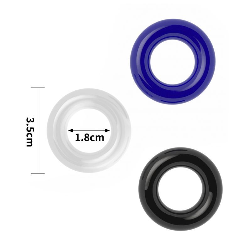 Coloured Triple Donut Cock Ring Set