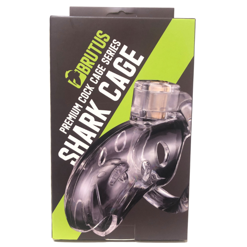 Brutus Shark Chastity Cage Clear
