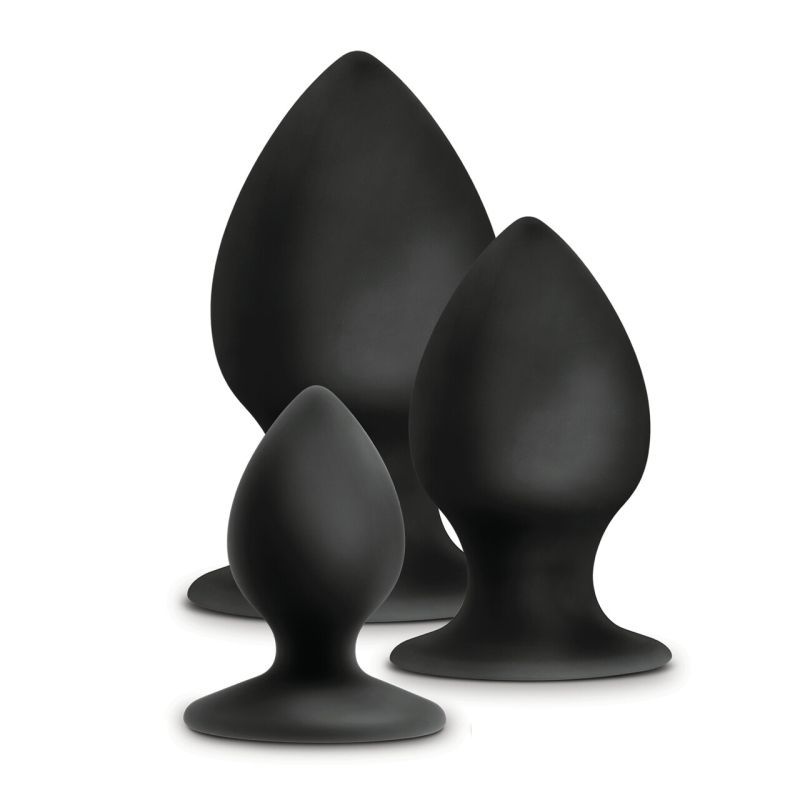Anal Adventures Platinum Silicone Anal Stout Plug Kit