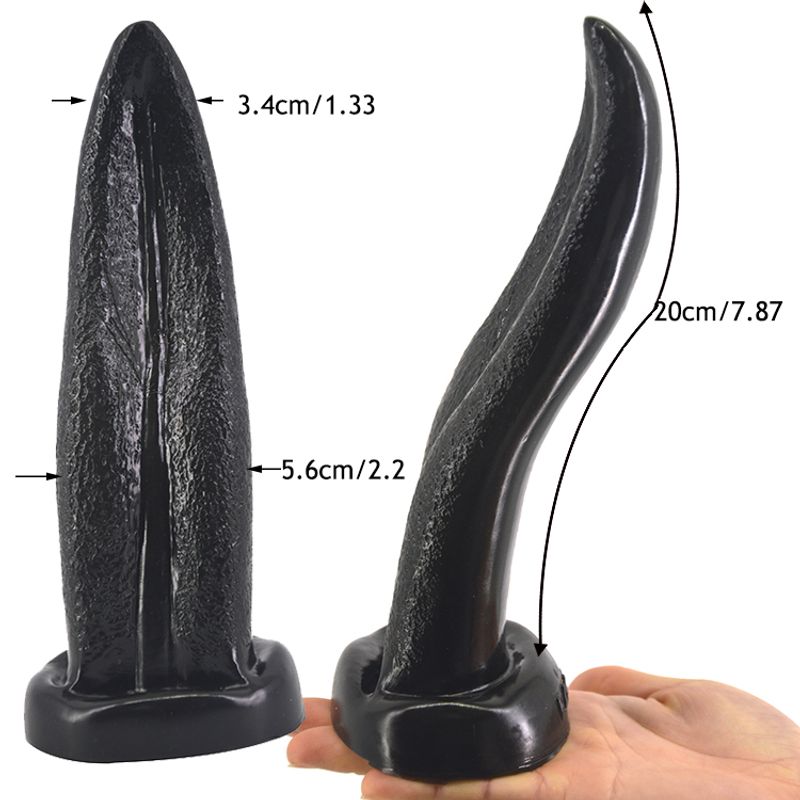 Tongue Shape Anal Plug Black