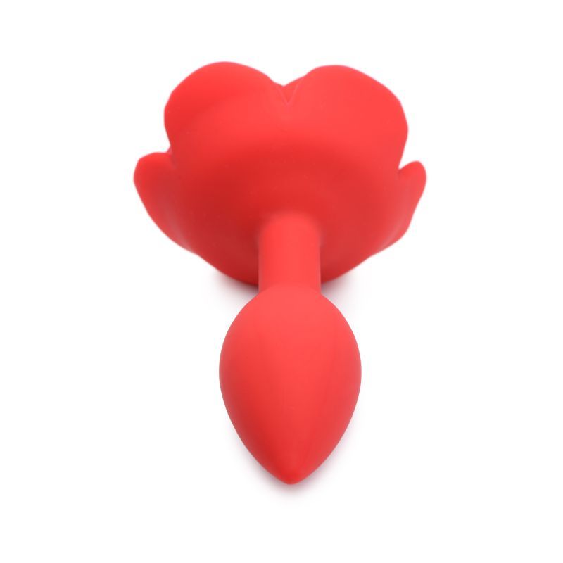 Booty Bloom Silicone Rose Plug Medium Red