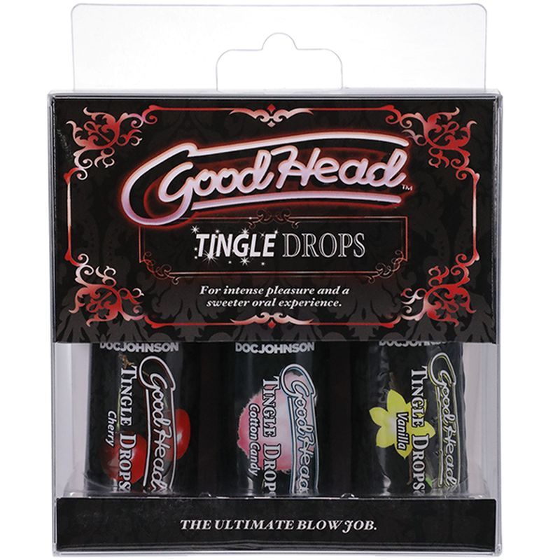 GoodHead Tingle Drops Cherry, Candy and Vanilla 3 Pc