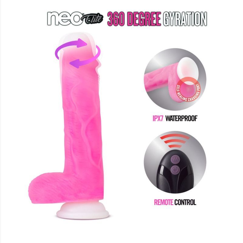 Neo Elite Roxy 8in Gyrating Dildo Pink