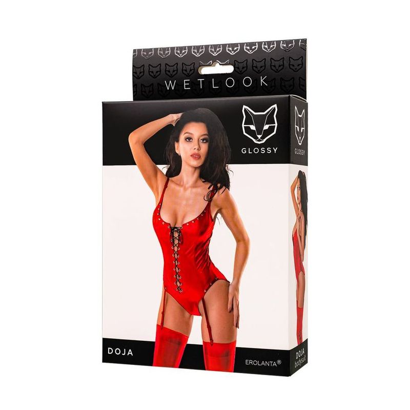 Glossy Bessie Dress Red