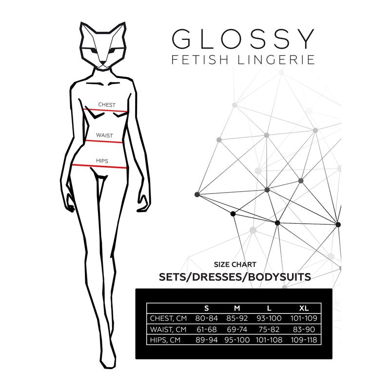 Glossy Bessie Dress Red