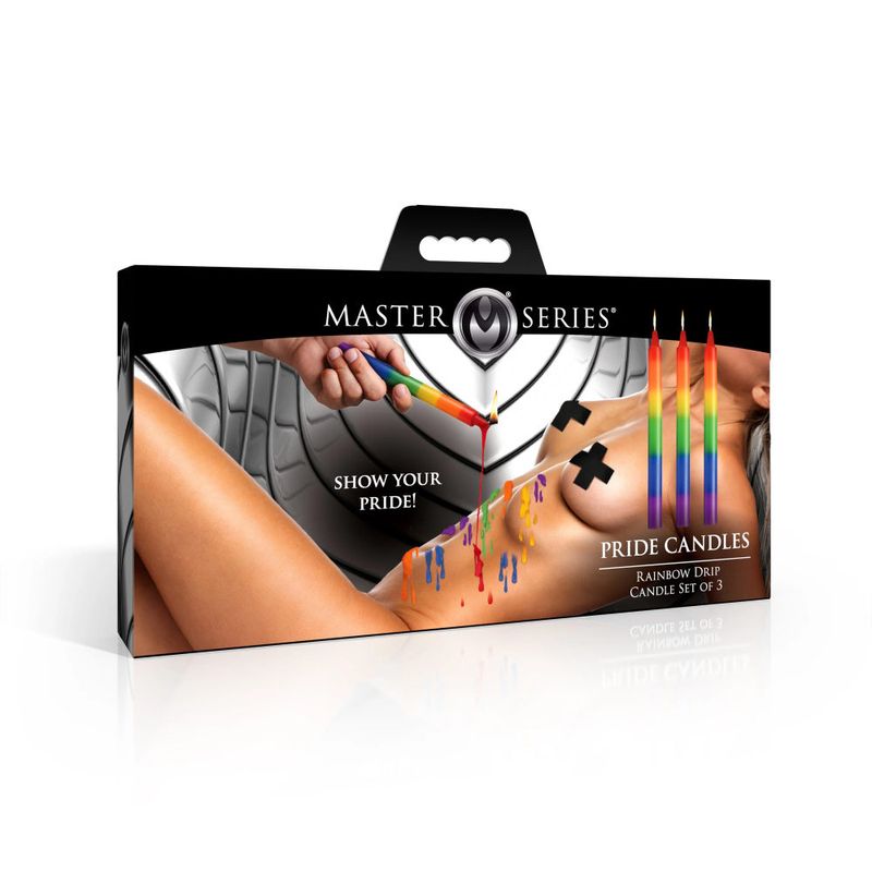 Pride Candles Rainbow Drip Candle 3 Pc