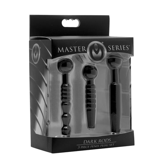 Dark Rods 3 Pc Silicone Penis Plug Set