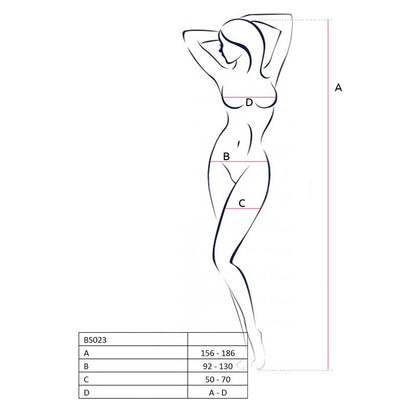 Bodystocking Fishnet  With Open Cleavage BLK