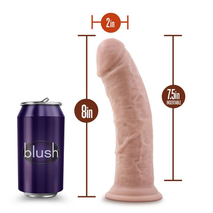 Dr Skin 8in Cock With Suction Cup Vanilla