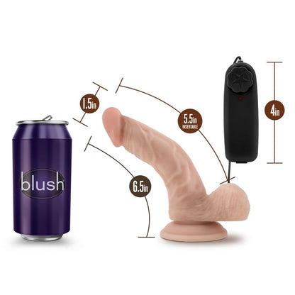 Dr Skin Dr Ken 6.5in Vibrating Cock with Suction Cup Vanilla