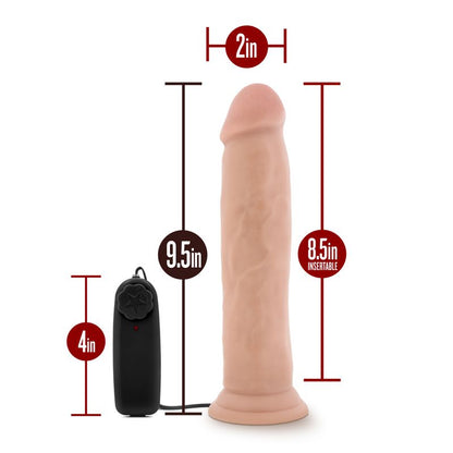 Dr Skin Dr Throb 9.5in Vibrating Realistic Cock with Suction Cup Vanilla
