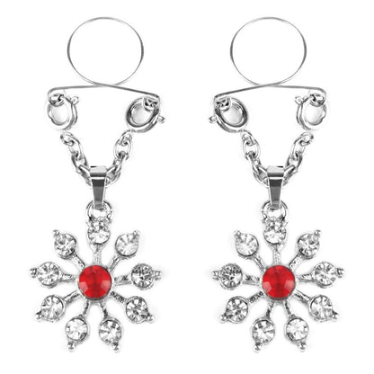 Ruby and Diamond Star Nipple Jewellery