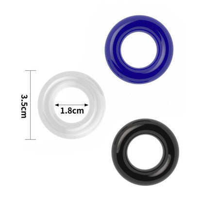 Coloured Triple Donut Cock Ring Set