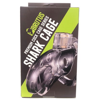 Brutus Shark Chastity Cage Clear