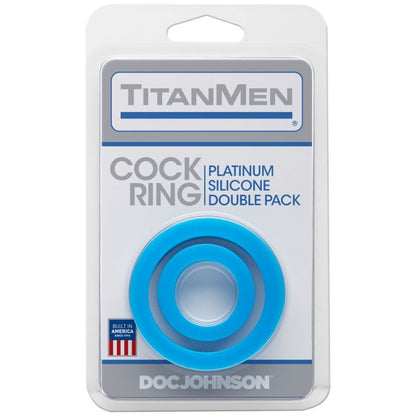 Silicone Cock Rings Double Pk Blue