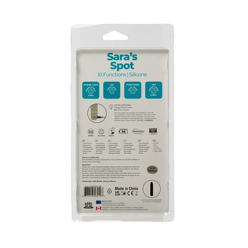 Power Bullet Saraâ€™s Spot Vibrator Teal