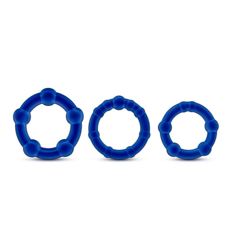 Stay Hard Beaded Cock Ring Blue