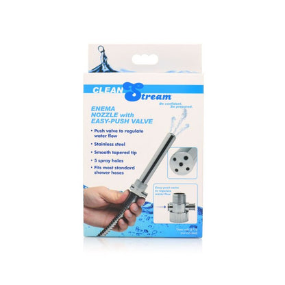 Enema Nozzle With Push Valve