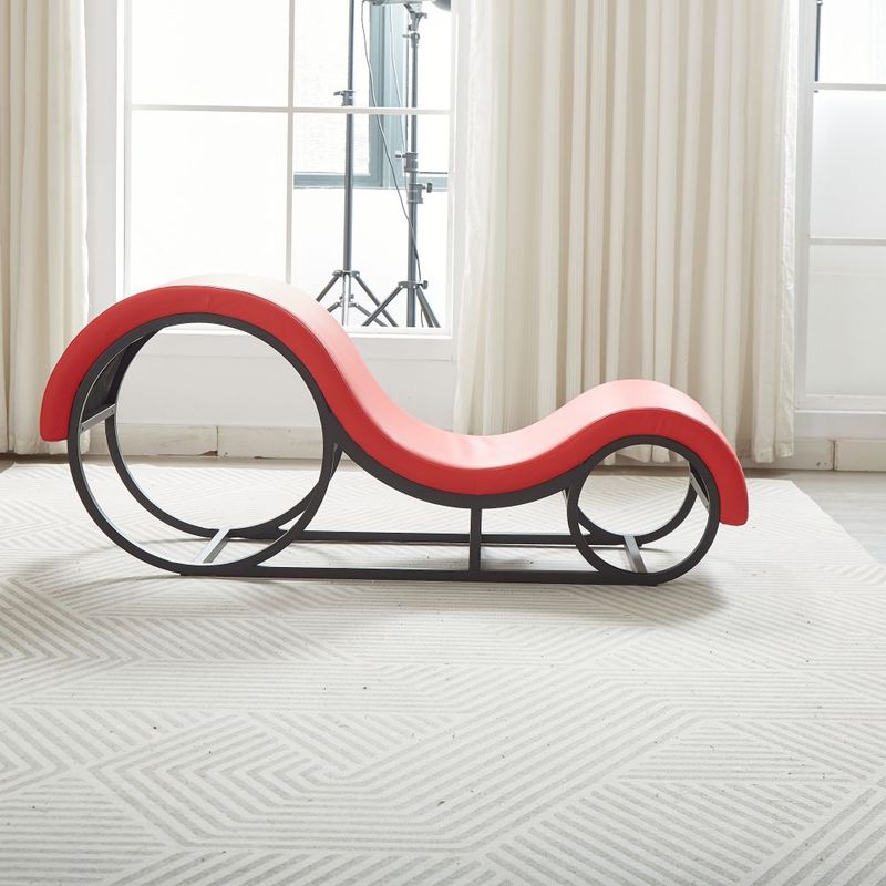 Kama Sutra Mebon Chaise Love Lounge Orange with Metal Frame