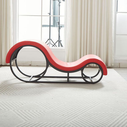 Kama Sutra Mebon Chaise Love Lounge Orange with Metal Frame