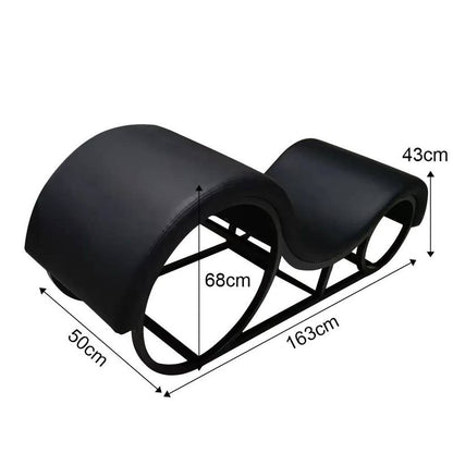 Kama Sutra Mebon Chaise Love Lounge Black with Metal Frame