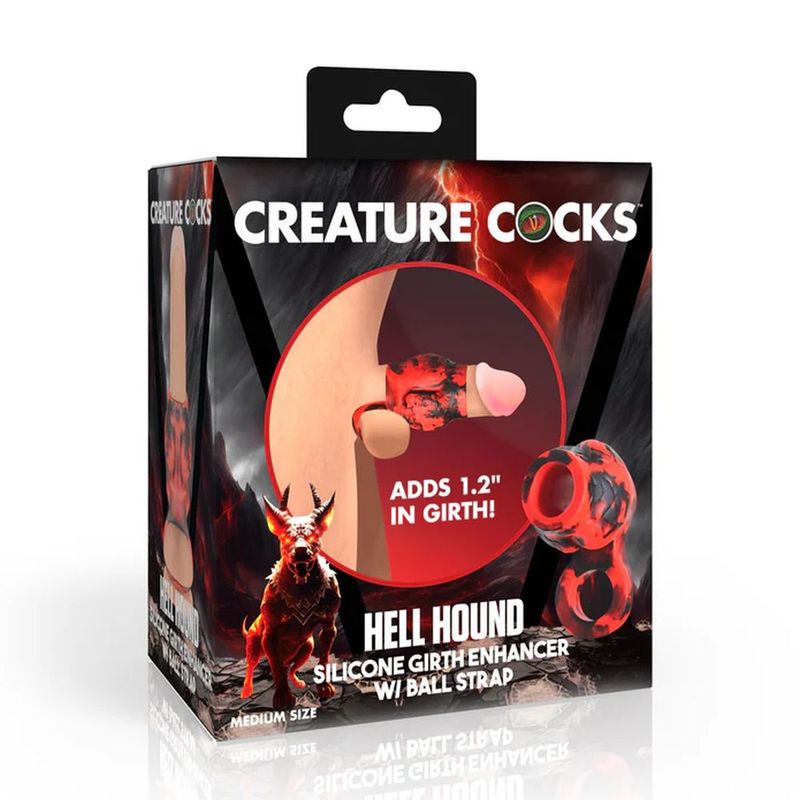 Hell Hound Silicone Penis Sleeve and Ball Stretcher