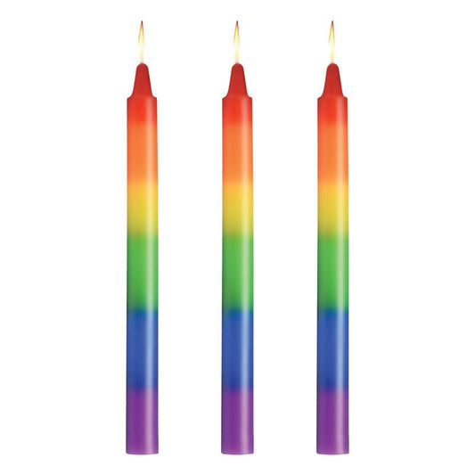 Pride Candles Rainbow Drip Candle 3 Pc